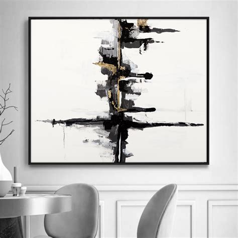 Abstract Black And White Painting