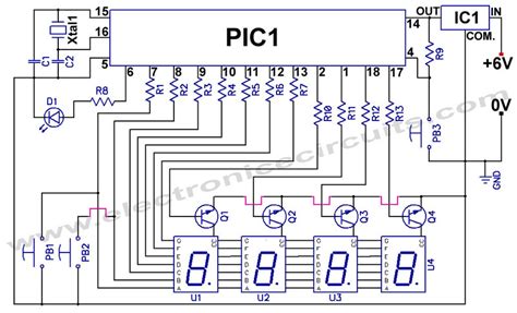 12 Hour Digital Clock Circuit Diagram