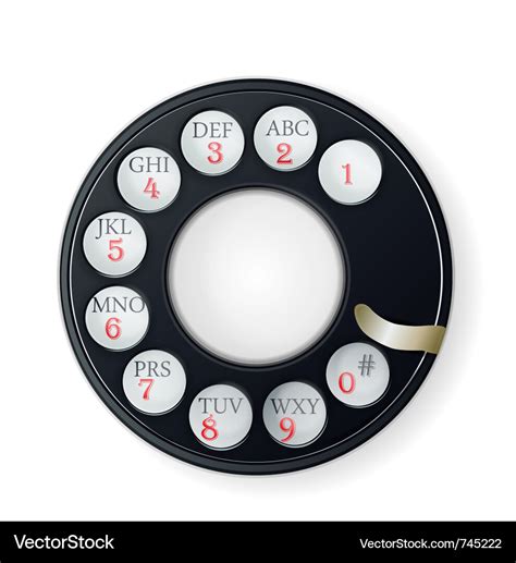 Rotary phone dial Royalty Free Vector Image - VectorStock