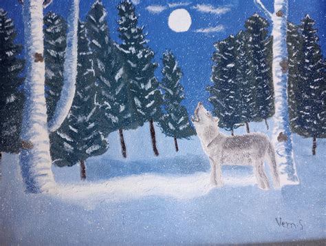 Winter Wolf ( Oil Painting ) by vernthearcticfox on DeviantArt