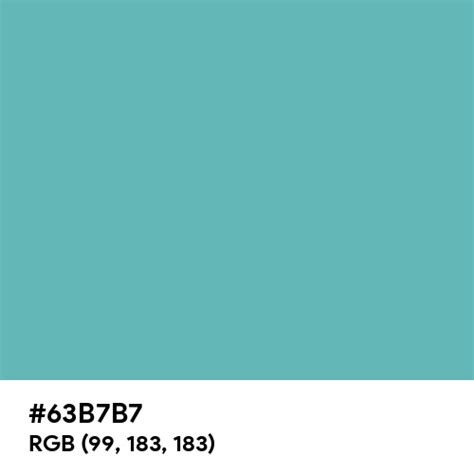 Pastel Teal color hex code is #63B7B7