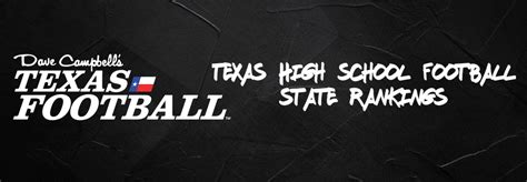 REVEALED: The DCTF Week 4 Texas High School Football State Rankings