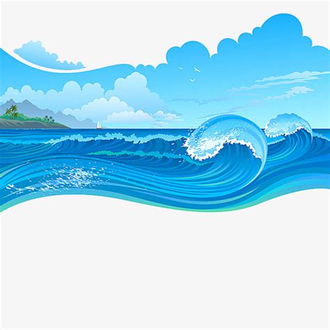 Cartoon waves creative image cartoon sea waves wave jpg - Clipartix