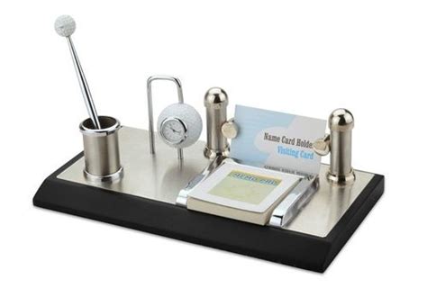 Desk Clock with Pen Stand and Card Holder, Desk Clocks, Tabletop Clock, टेबल घड़ी - Newgenn ...