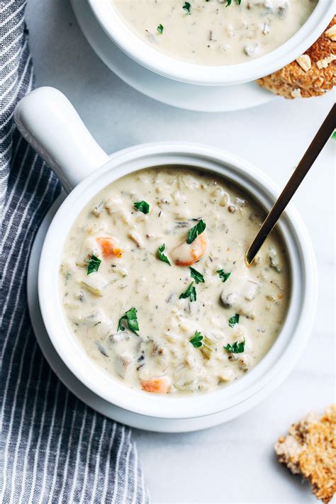 Creamy Wild Rice Mushroom Soup - Making Thyme for Health