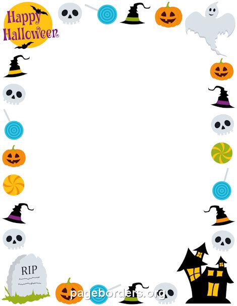 Happy Halloween Border: Clip Art, Page Border, and Vector Graphics | Halloween borders ...