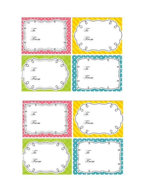 Free Printable Gift Tag Templates For Word