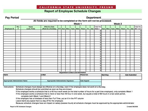 10 best free printable blank employee schedules - 10 best free printable blank employee ...