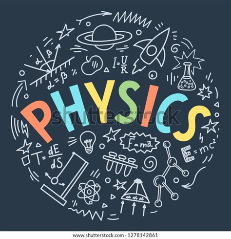 Physics Doodles Lettering Education Vector Illustration Stock Vector (Royalty Free) 1278142861 ...