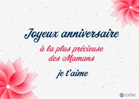 Vœux d'Anniversaire Chaleureux et Touchants pour Maman - 123cartes