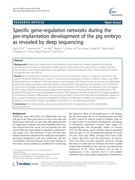 (PDF) Specific gene-regulation networks during the pre-implantation development of the pig ...