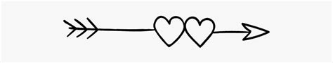 #hearts #arrow #heartandarrow #twohearts - Two Hearts With Arrow Clipart, HD Png Download - kindpng