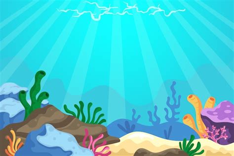 Free Vector | Under the sea background for video conferencing