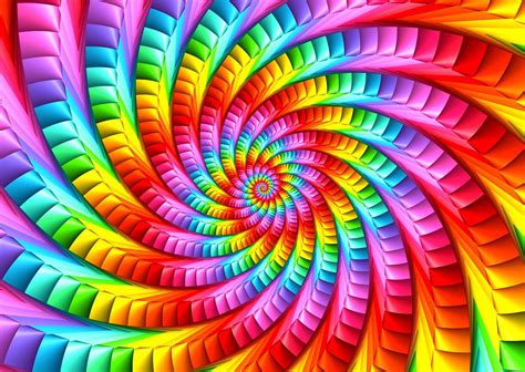 Puzzle Psychedelic Rainbow Spiral, 1 000 pieces | Puzzle-USA.com