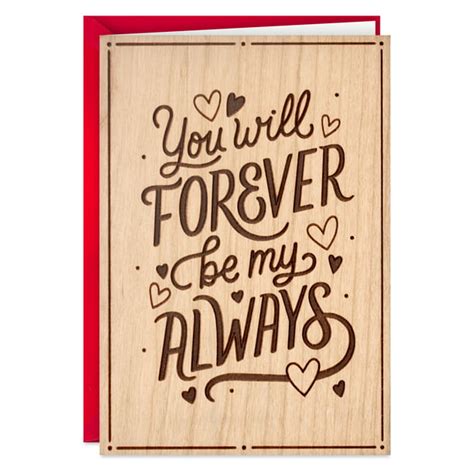 Hallmark Signature Romantic Wood Valentines Day Card, Anniversary Card, Love Card (Forever ...