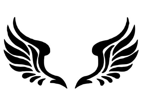 Angel Wings Silhouette Vector at GetDrawings | Free download