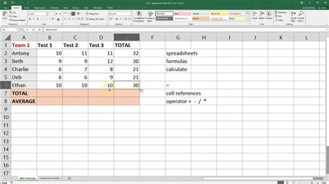 Spreadsheet Basics -- Microsoft Excel - YouTube