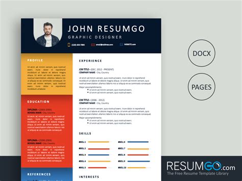 NORREBRO – Colorful Resume Template For Kids | ResumGO