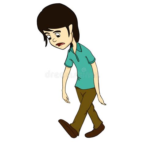 Cartoon Boy Walking Alone - img-uber