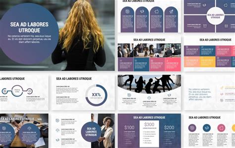 LONDON CIRCLES NAVY AND PURPLE PROFESSIONAL POWERPOINT TEMPLATE | Slides Gallery