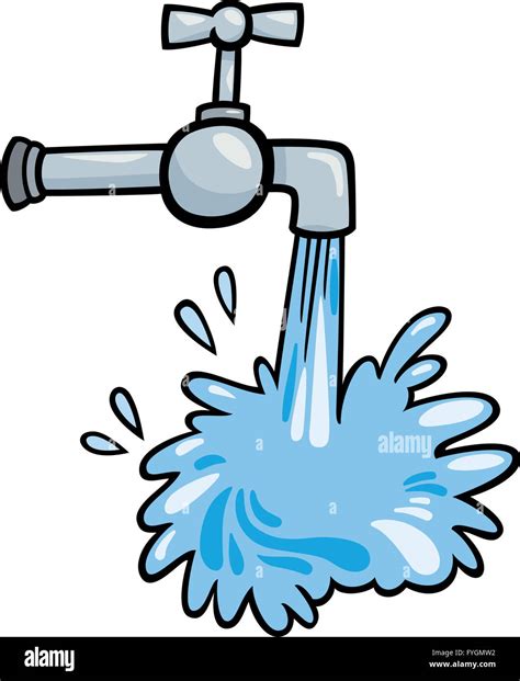 water tap clip art cartoon illustration Stock Photo - Alamy