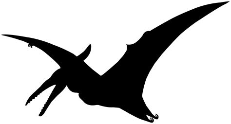 Pterodactyl Dinosaur Silhouette PNG Clipart | Gallery Yopriceville - High-Quality Free Images ...