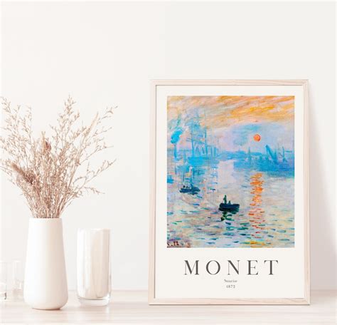 Monet Sunrise Print Impression Sunrise Monet Art Print - Etsy