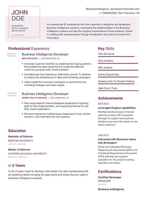 Artificial Intelligence Resume Examples 2020 | CraftmyCV