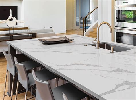 Kitchen Countertops | Stone Countertops - Calacatta Leon Quartz Marble Look Quartz Countertops