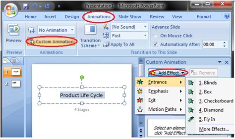 How to Apply a Custom Animation Effect Powerpoint - javatpoint