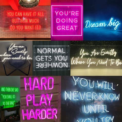 Motivational Quotes in Neon Sign Art Inspirational Quotes in - Etsy UK