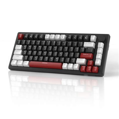 MageGee 75% Wired Mechanical Keyboard Knob Control, 84 Keys Compact Rainbow Backlit Gaming ...