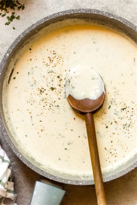 6-Ingredient Garlic Cream Sauce - Little Broken