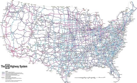 Map of the US highway system