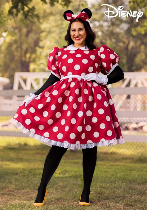 Disney Women's Plus Size Deluxe Minnie Mouse Costume