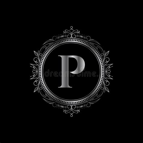 P Initial Monogram Letter Logo Template With Luxury Ornament Stock Illustration - Illustration ...