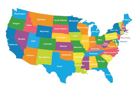 Map Of The United States Color Coded - Monroe Everlee