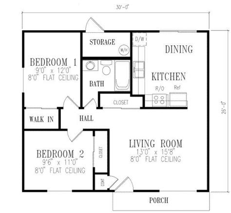 2 Bedroom 2 Bath 1000 Sq Ft House Plans - Bedroom Poster