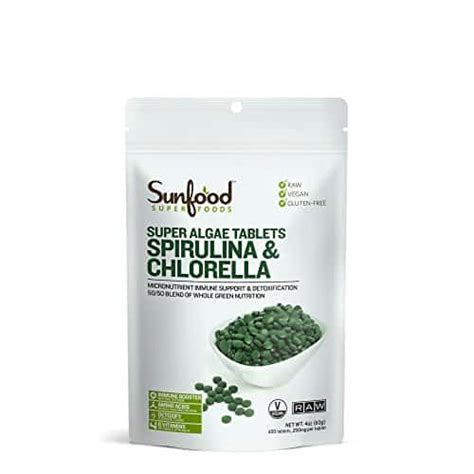 Sunfood Spirulina & Chlorella Tablets – 4 oz – Alchemy – Holistic Nutrition & Movement