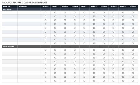 Comparison Chart Template Excel For Your Needs