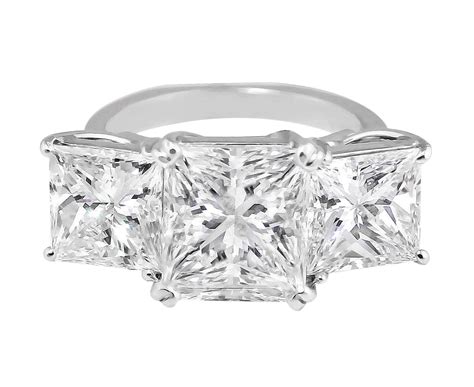 5ct Three Stone Princess Cut Diamond Ring – CJ Charles Jewelers