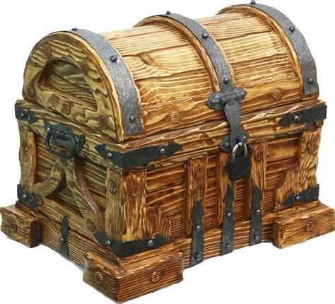 Small Wooden Treasure Chest Box - Image to u