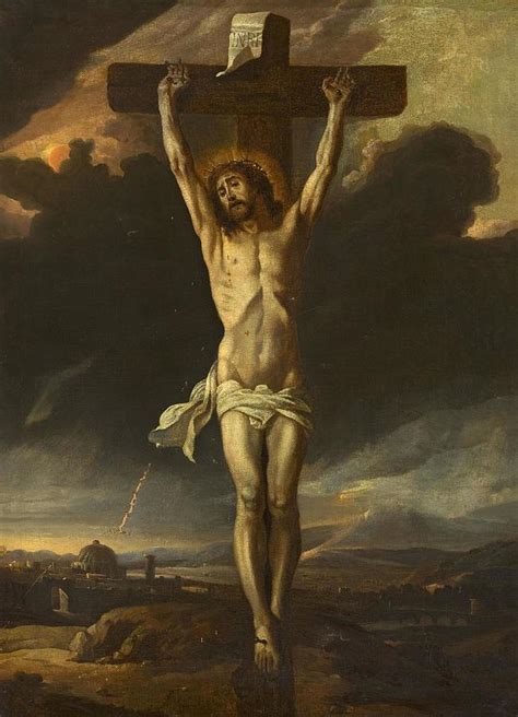 Christ on the cross Painting by AntonGoubau | Fine Art America