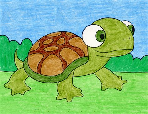 Cute Turtle Drawing Easy Step By Step - img-willy