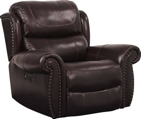 Venezio Brown Leather Power Recliner - Rooms To Go