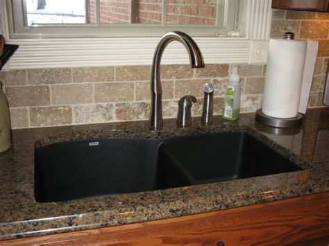 Black granite sink and faucet | Hawk Haven