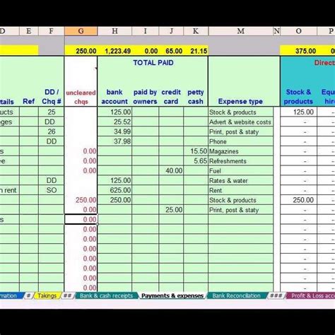 Basic Business Accounting Spreadsheet pertaining to Simple Accounting Spreadsheet For Small ...