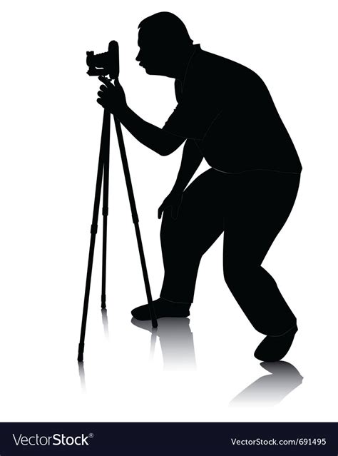 Photographer silhouette Royalty Free Vector Image