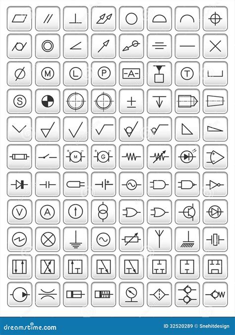 Mechanical Engineering Symbols On Drawings