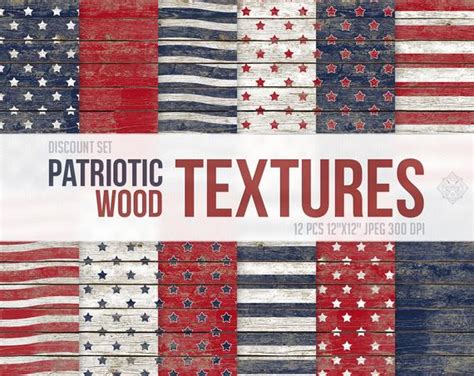 Patriotic Wood Textures wood digital paper with stars and | Etsy